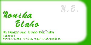 monika blaho business card